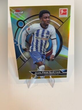 2023 Topps Finest # 13Jean-Paul Boëtius Hertha Berlin Soccer -50/50 Bundesliga